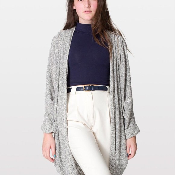 American Apparel - Modal Shawl Cardigan - One Size - Grey - Picture 2 of 2